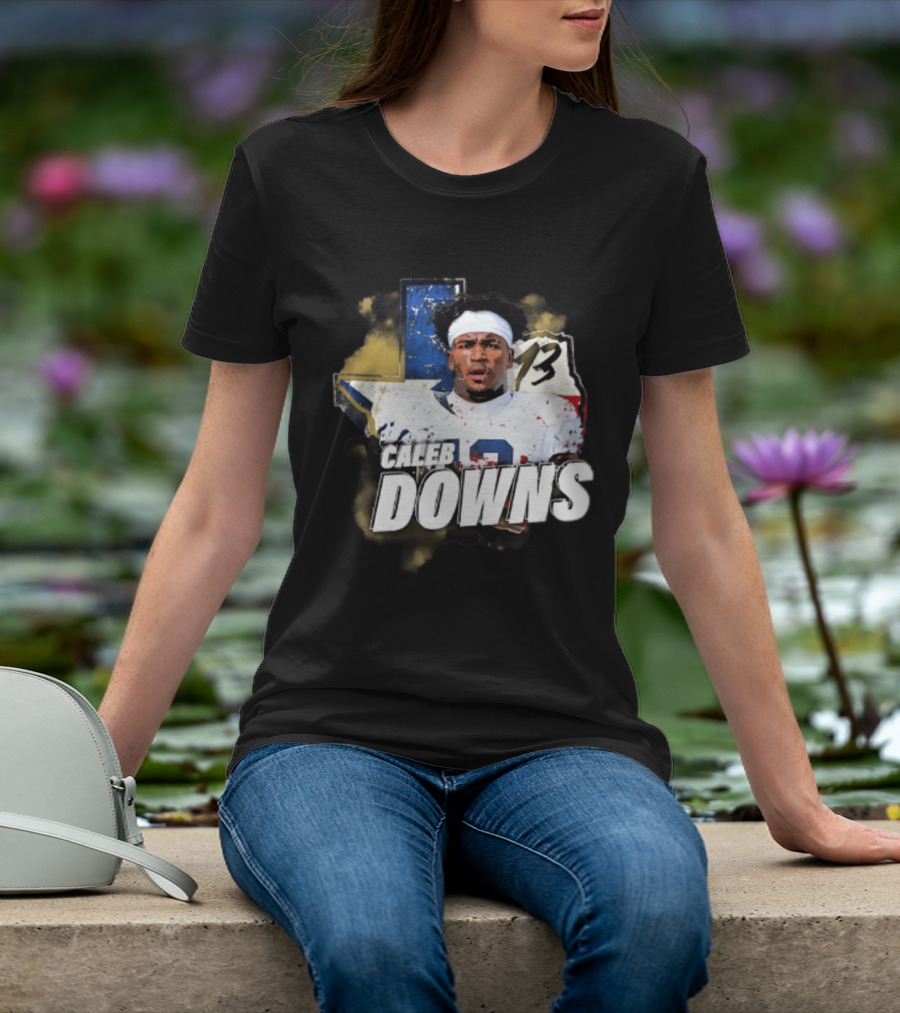 Caleb Downs Number 13 Lone Star State Football Dallas Cowboys T-Shirt