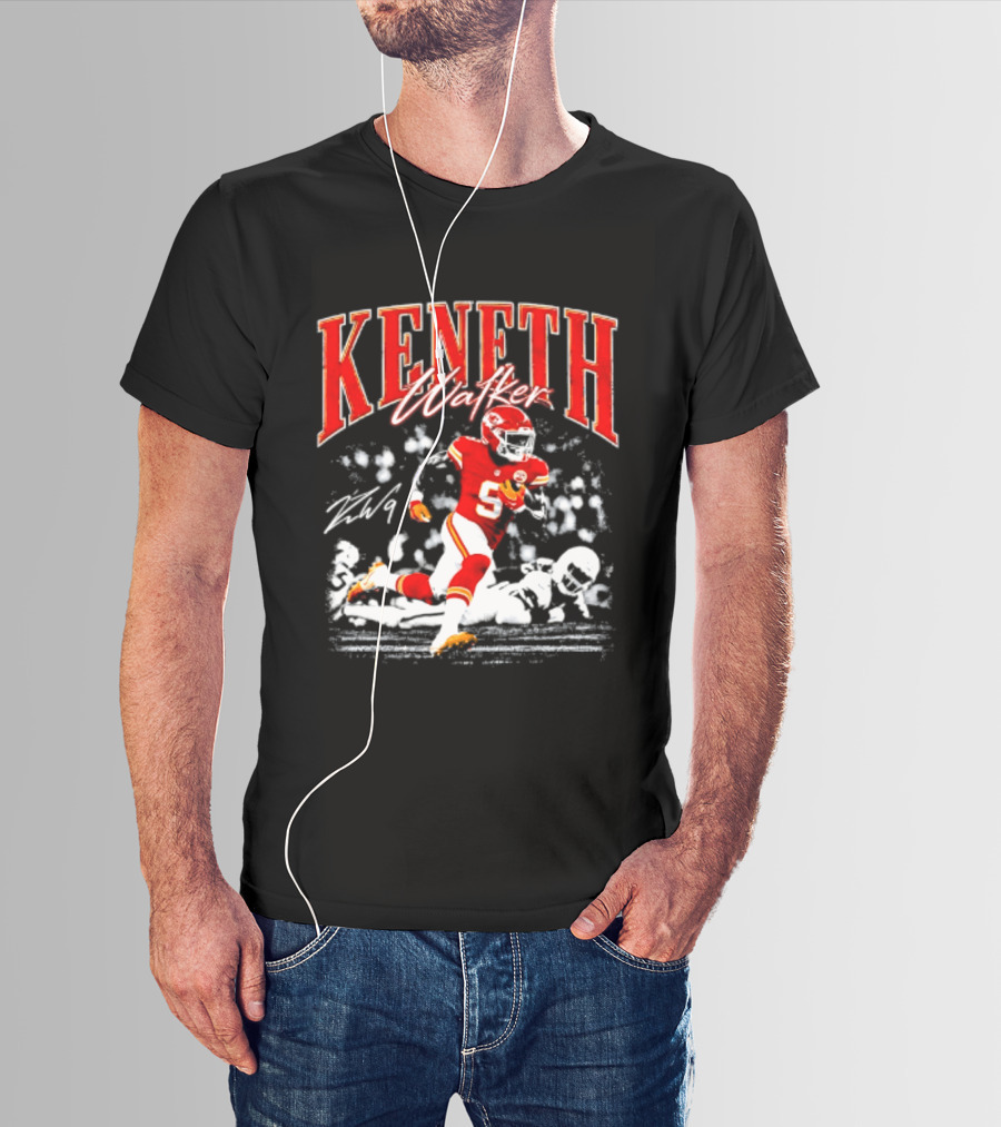 Keneth Walker Kansas City Chiefs Running Football Player T-Shirt