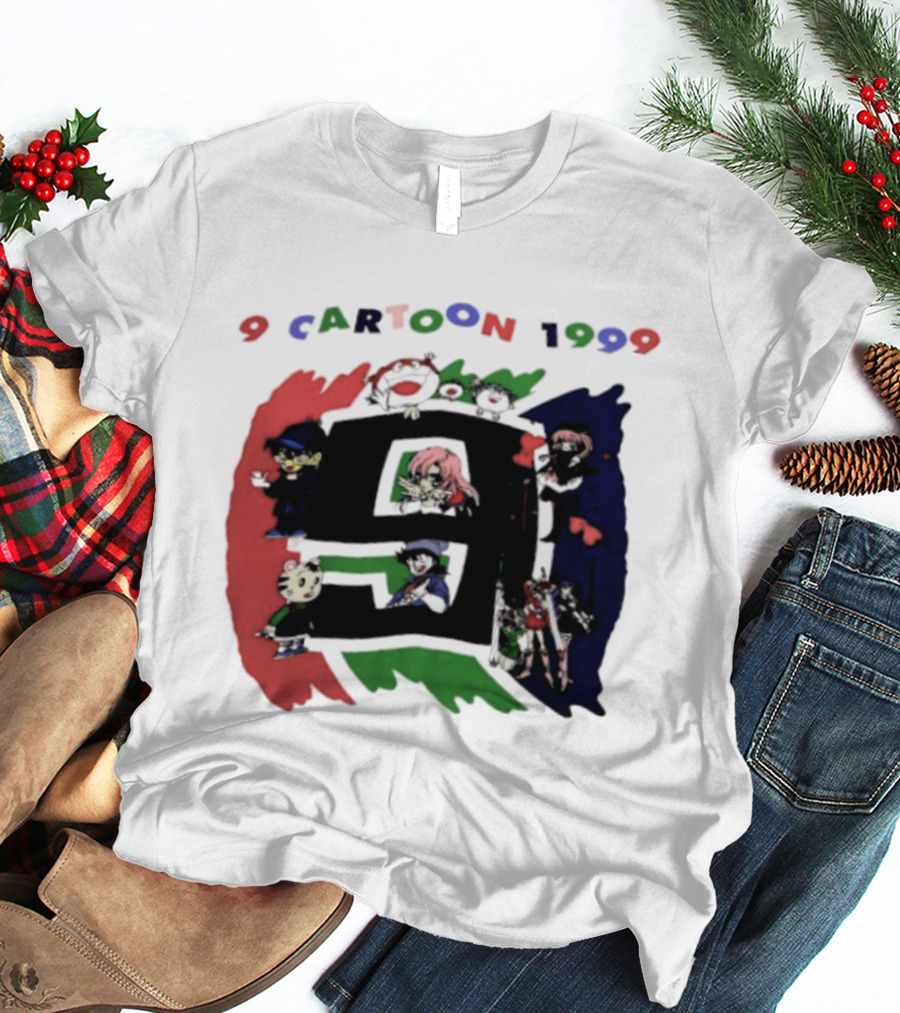 9 Cartoon 1999 Anime Characters Nostalgia T-Shirt
