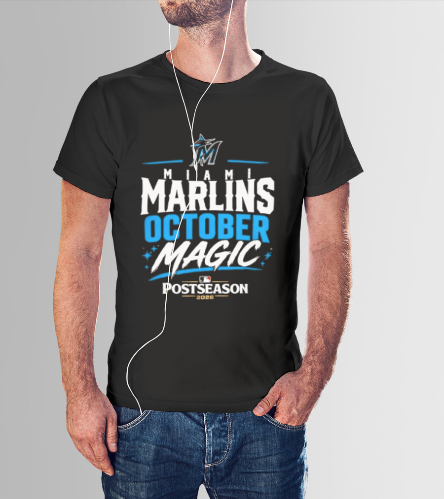 Miami Marlins October Magic 2026 MLB Postseason Celebration T-Shirt