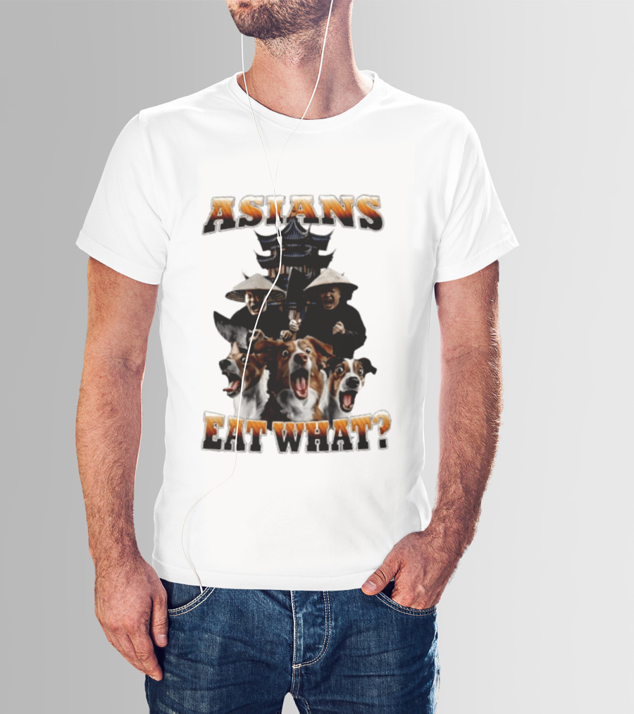 Asians Eat What Pagoda And Dogs Offensive Meme T-Shirt