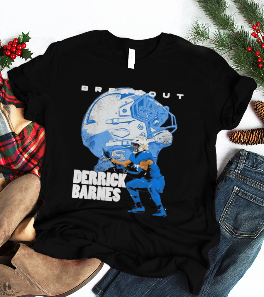 Derrick Barnes Detroit Lions Breakout Helmet T-Shirt