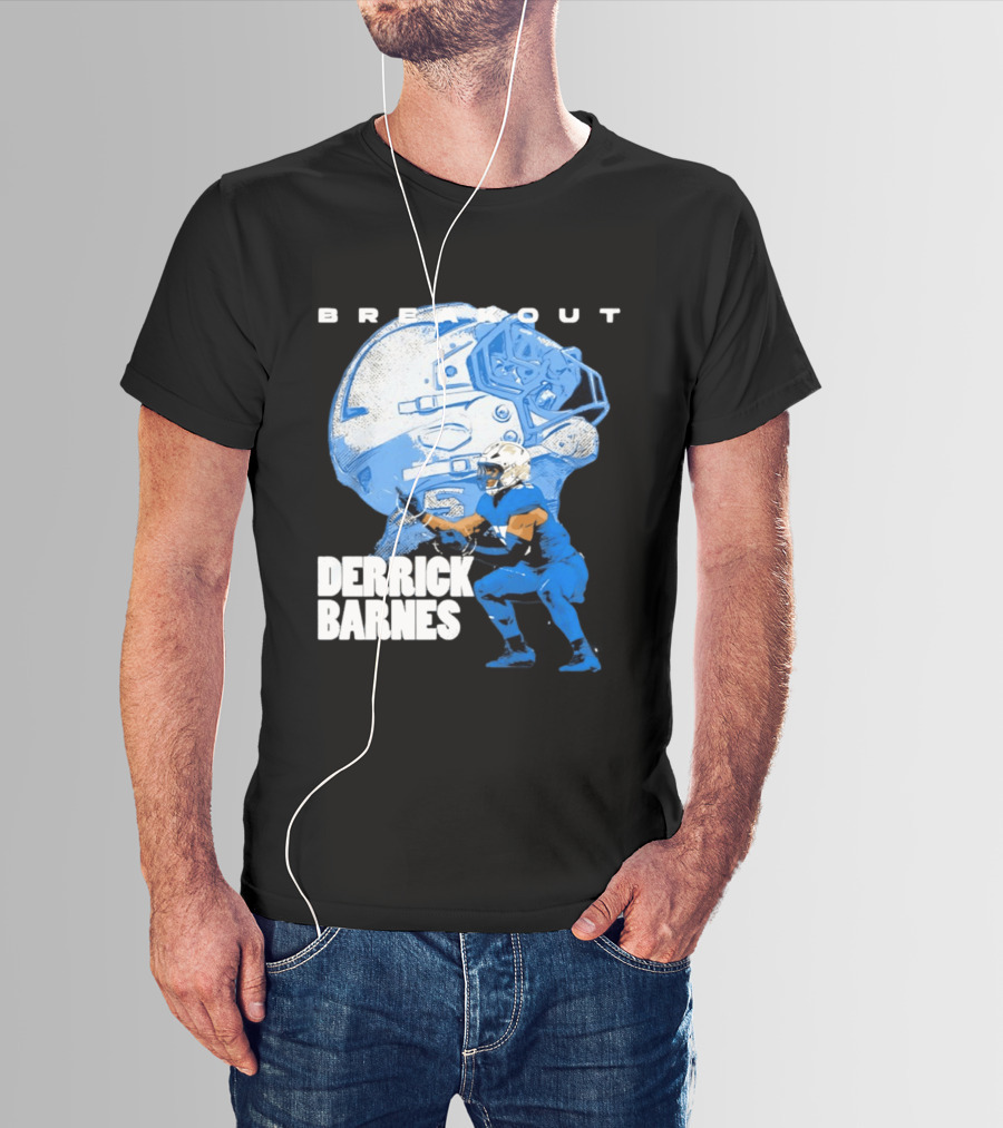 Derrick Barnes Detroit Lions Breakout Helmet T-Shirt