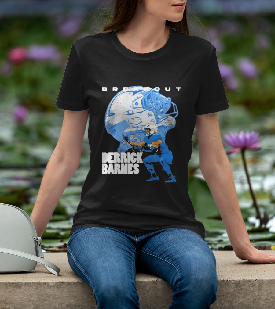 Derrick Barnes Detroit Lions Breakout Helmet T-Shirt