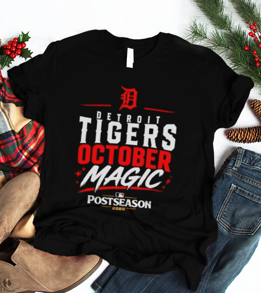 Detroit Tigers October Magic 2026 MLB Postseason Classic Team Spirit T-Shirt