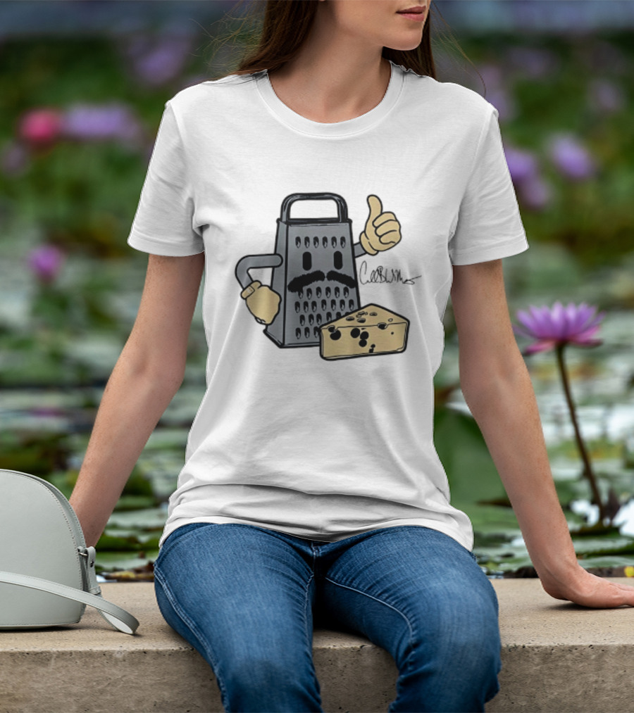 Caleb Williams Mustache Cheese Grater Thumbs Up Chicago Bears T-Shirt