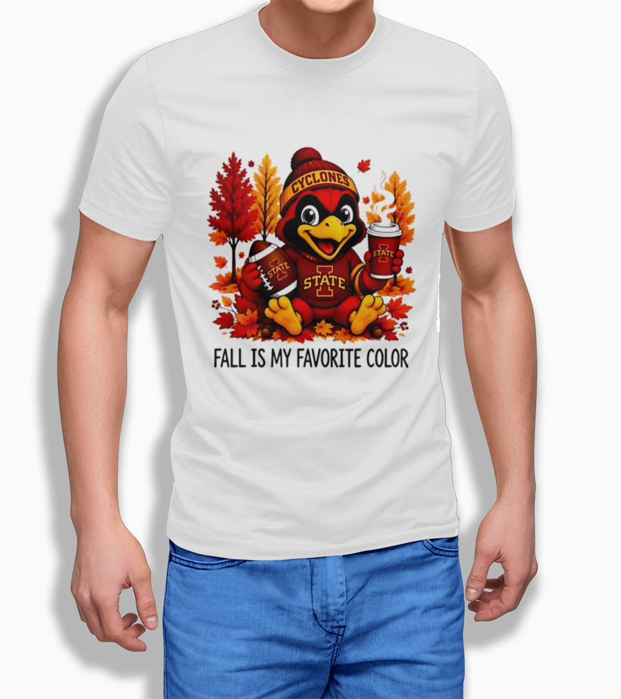Iowa State Cyclones Fall Is My Favorite Color Football Leaves T-Shirt