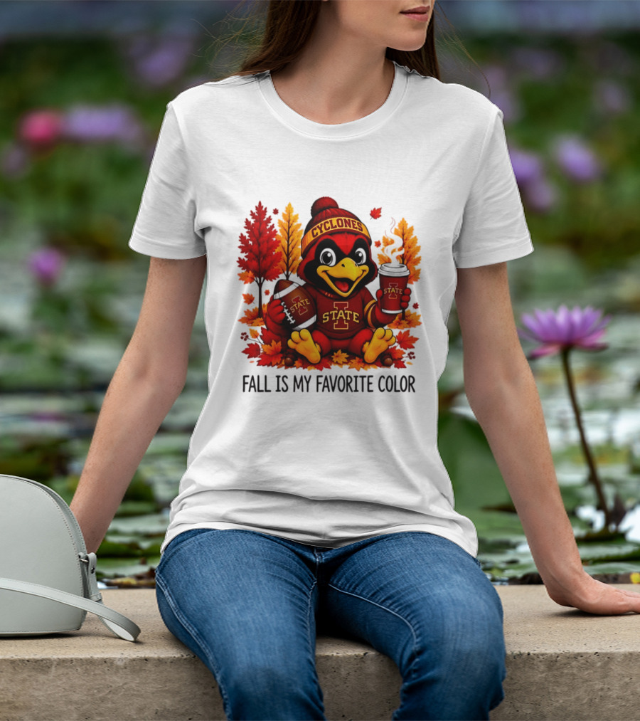 Iowa State Cyclones Fall Is My Favorite Color Football Leaves T-Shirt