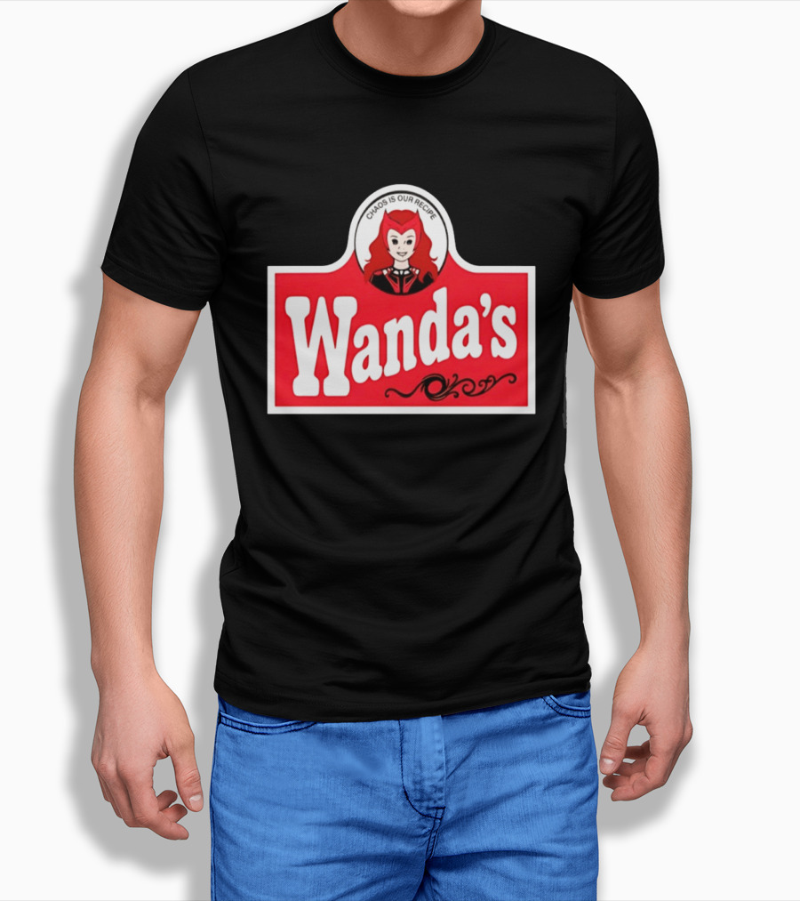 Wanda's Chaos Is Our Recipe Text With Character Graphic And Red T-Shirt