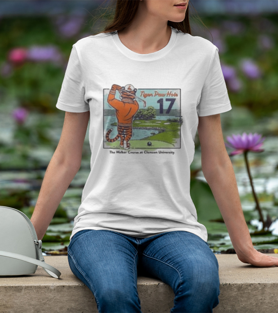 Tiger Paw Hole 17 The Walker Course Clemson University T-Shirt
