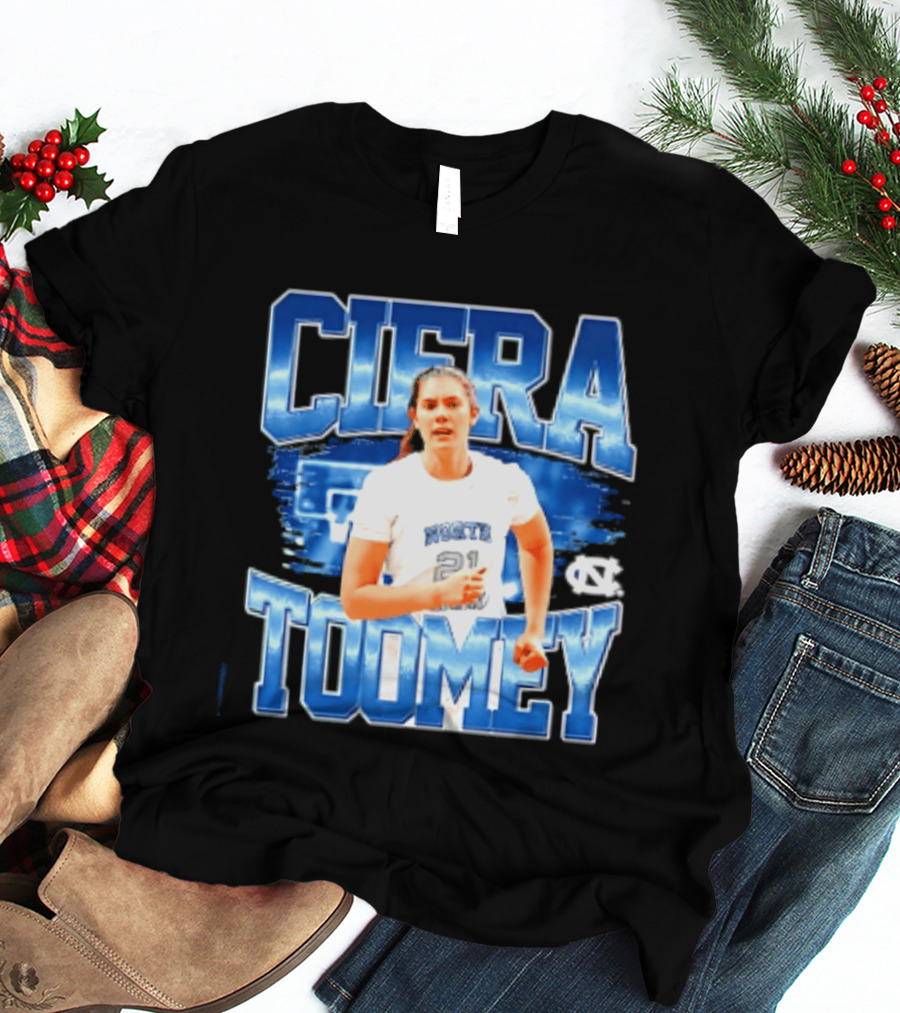 Ciera Toomey 21 North Carolina Tar Heels NCAA Women's Basketball T-Shirt