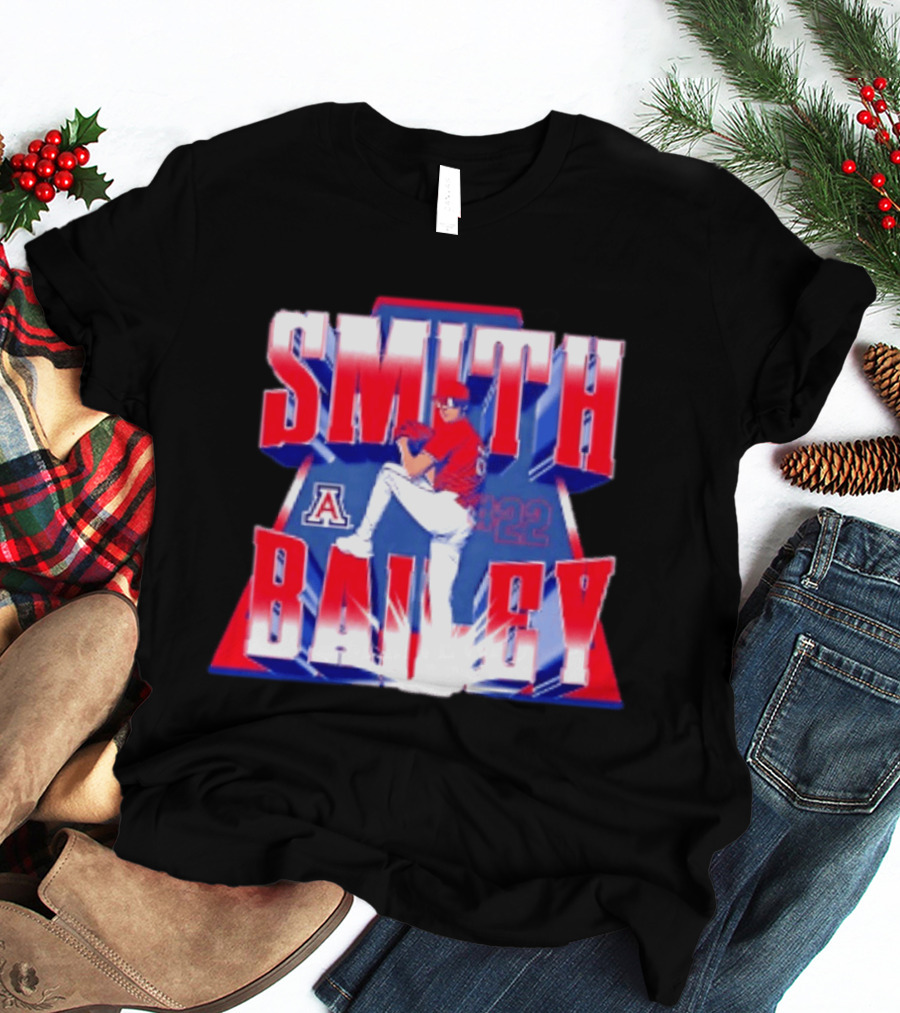 Smith Bailey 22 Arizona Wildcats NCAA Baseball Player T-Shirt