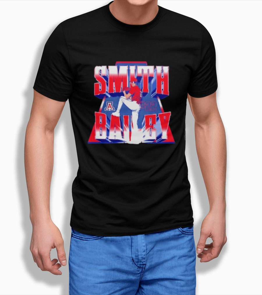 Smith Bailey 22 Arizona Wildcats NCAA Baseball Player T-Shirt
