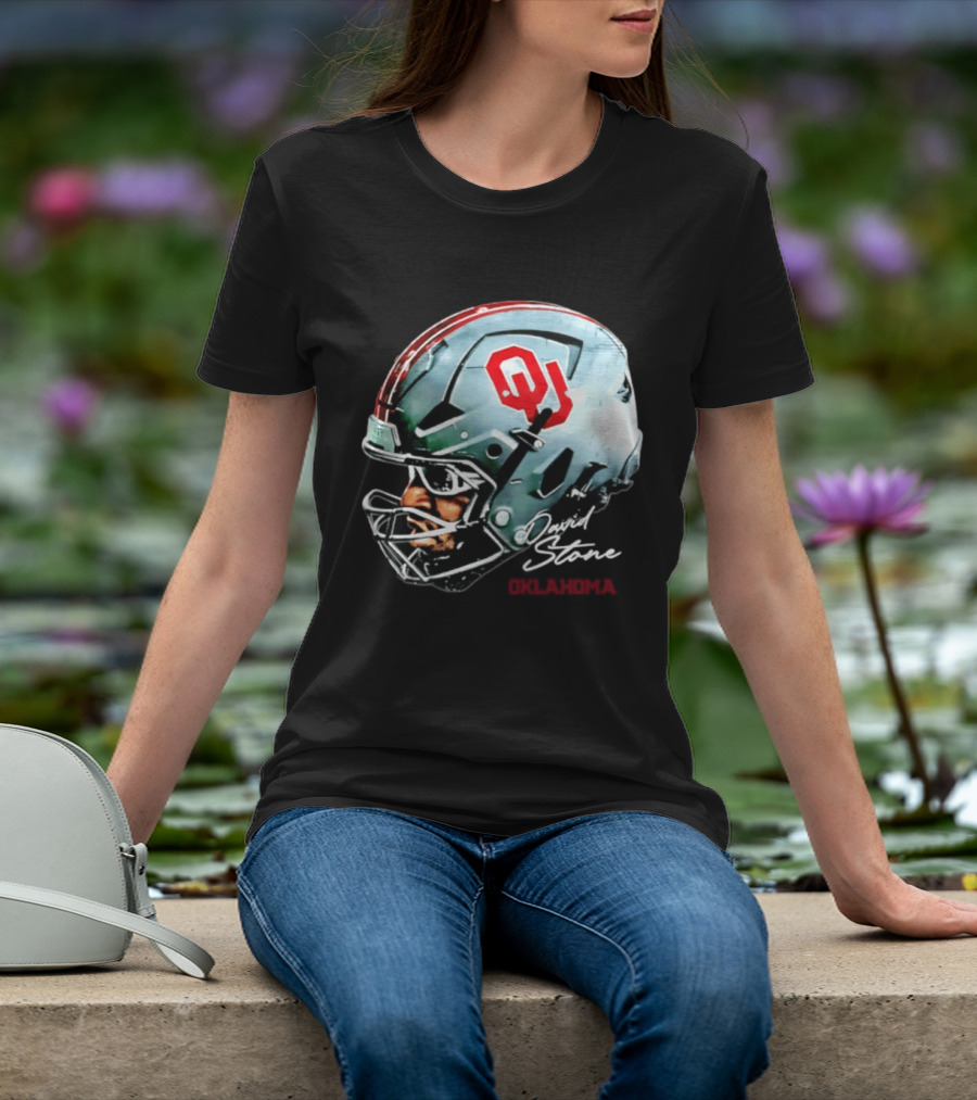David Stone Oklahoma Sooners NCAA Football OU Helmet T-Shirt