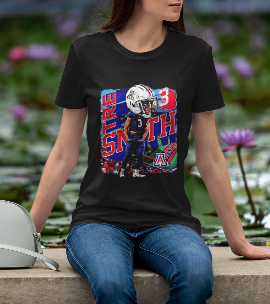 Tre Smith 3 Arizona Wildcats NCAA Football Caricature T-Shirt