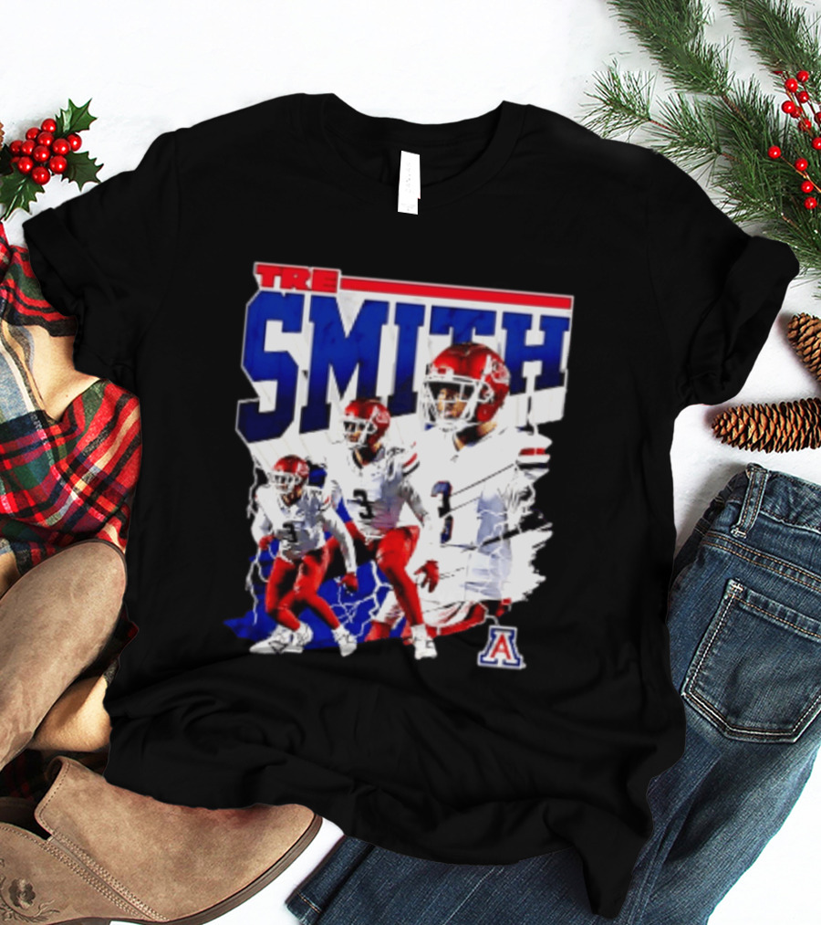 Tre Smith 3 Arizona Wildcats NCAA Football Player T-Shirt