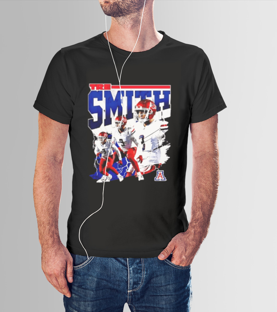 Tre Smith 3 Arizona Wildcats NCAA Football Player T-Shirt