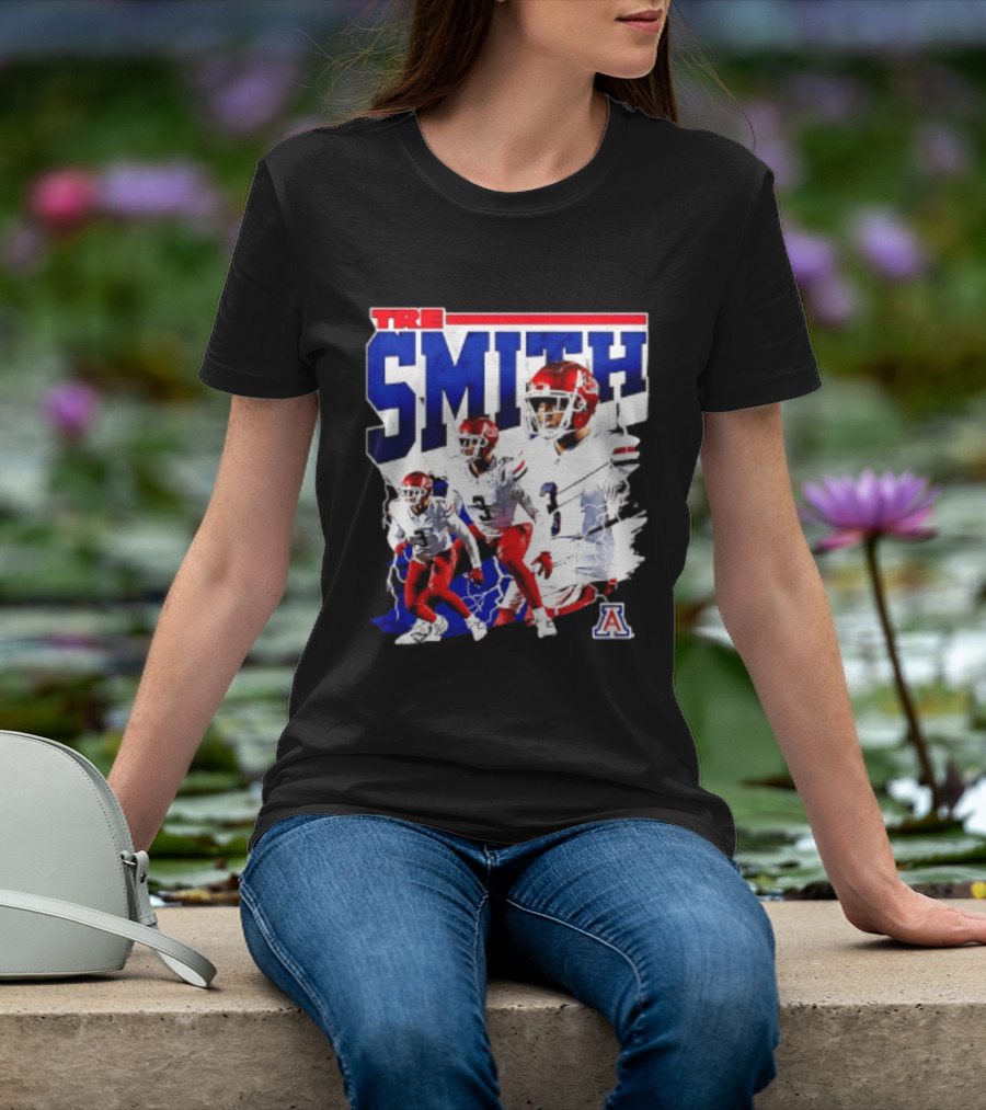 Tre Smith 3 Arizona Wildcats NCAA Football Player T-Shirt