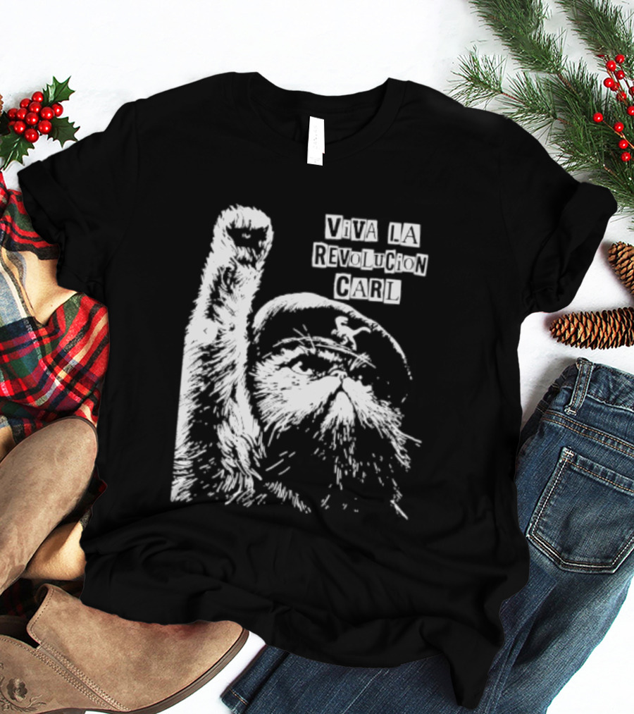 Viva La Revolucion Carl Cat Che Guevara T-Shirt
