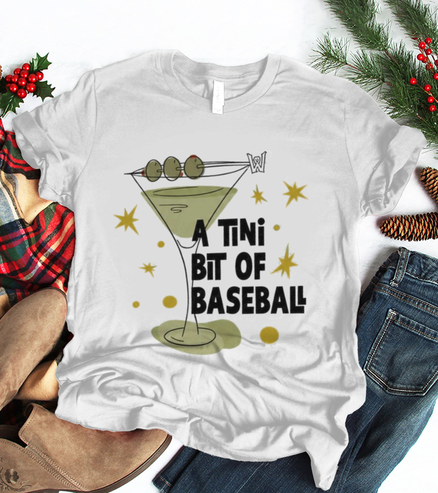 WooSox 2026 A Tini Bit Of Baseball Martini Olives Stars T-Shirt
