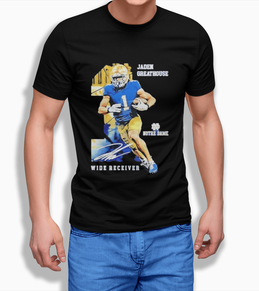 Jaden Greathouse 1 Notre Dame Wide Receiver Football Player T-Shirt