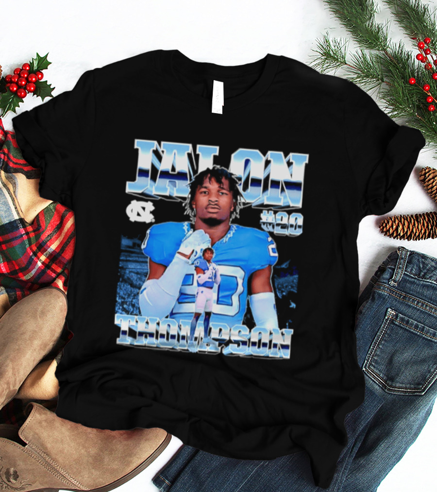 Jalon Thompson 20 North Carolina Tar Heels NCAA Football T-Shirt