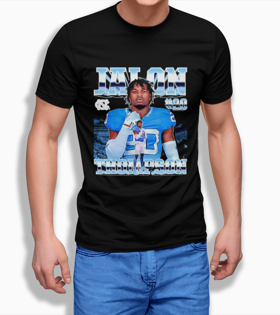 Jalon Thompson 20 North Carolina Tar Heels NCAA Football T-Shirt