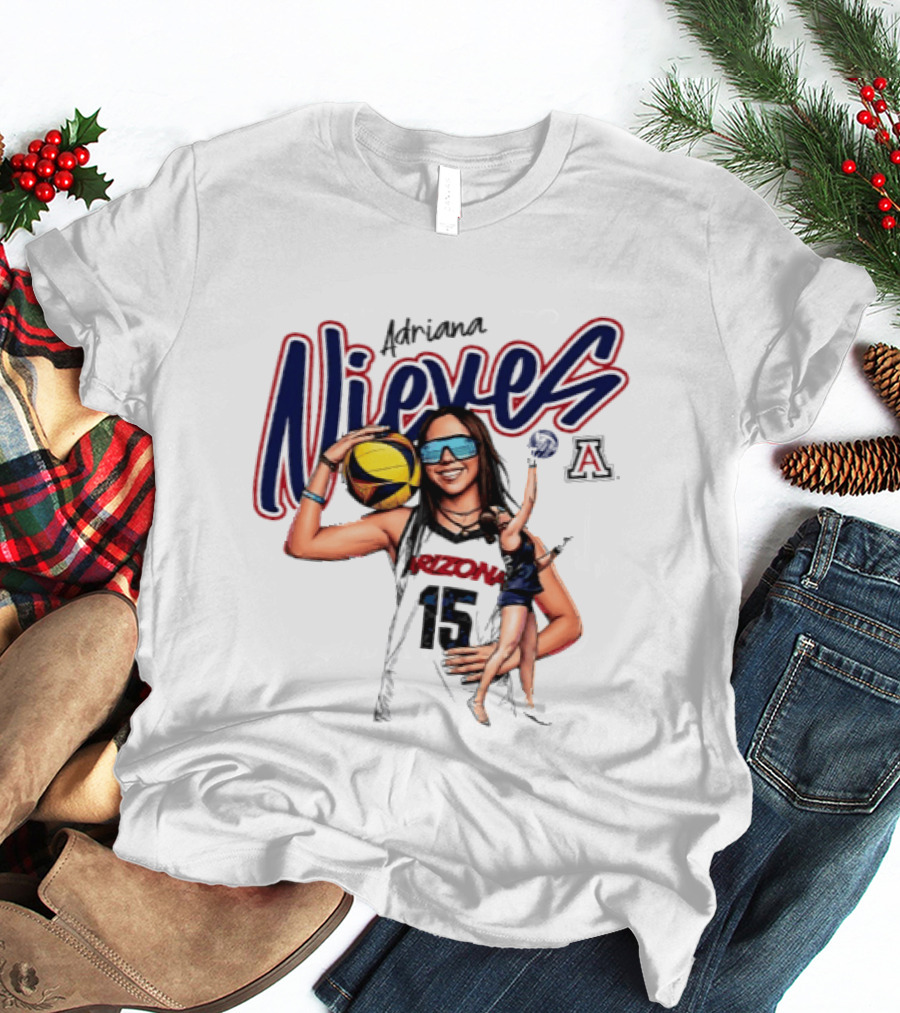 Adriana Nieves 15 Arizona Wildcats Beach Volleyball NCAA Player T-Shirt