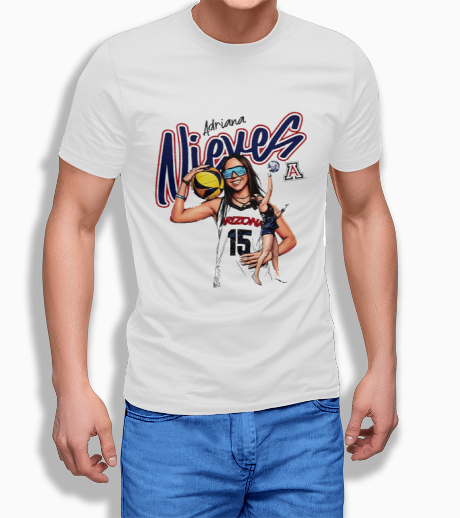 Adriana Nieves 15 Arizona Wildcats Beach Volleyball NCAA Player T-Shirt