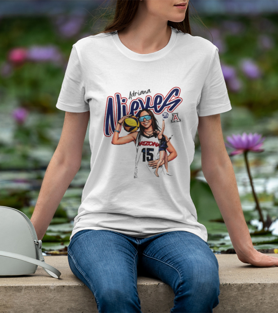 Adriana Nieves 15 Arizona Wildcats Beach Volleyball NCAA Player T-Shirt
