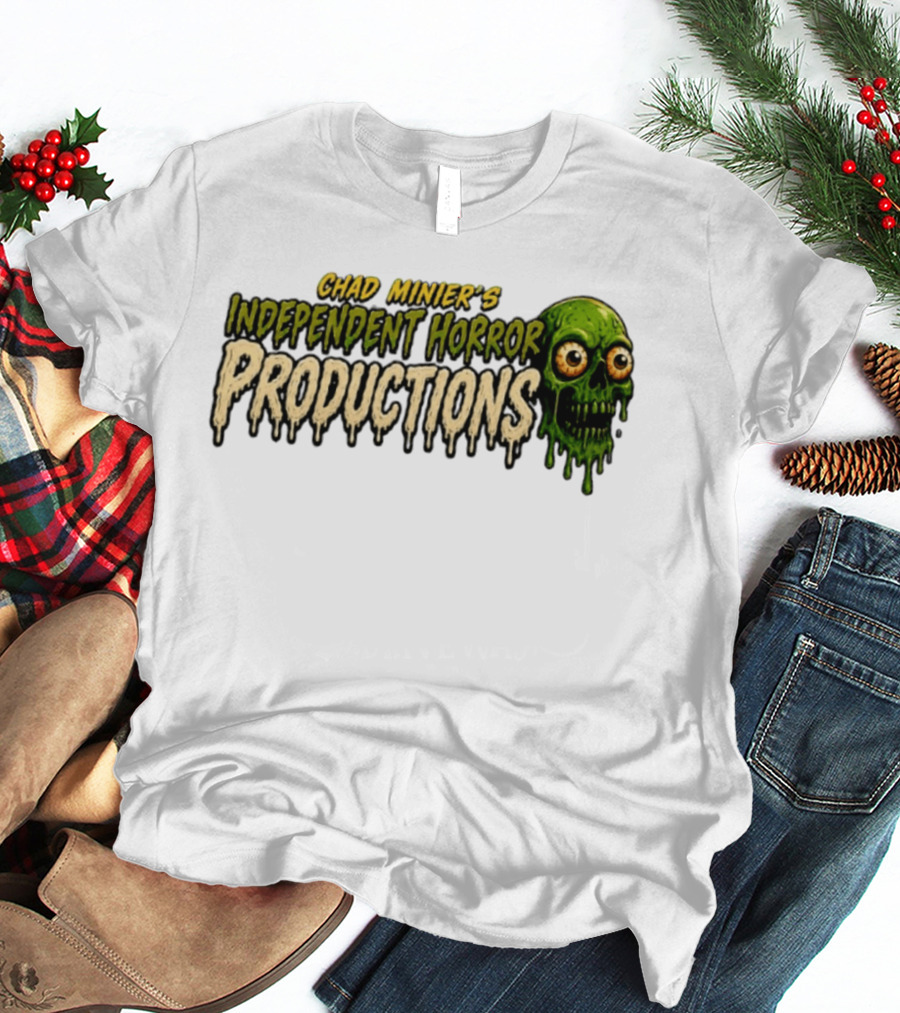 Chad Minier's Independent Horror Productions Skull Zombie T-Shirt