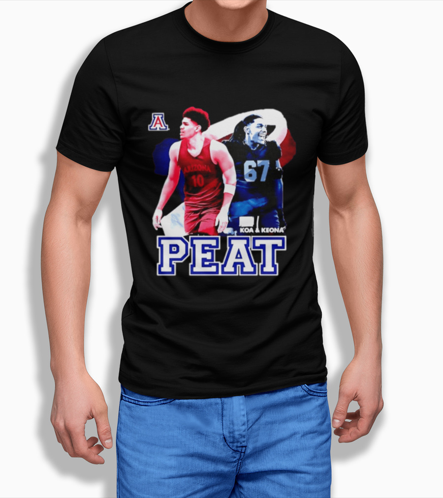 Koa And Keona Arizona Wildcats PEAT NCAA Football Player Name T-Shirt
