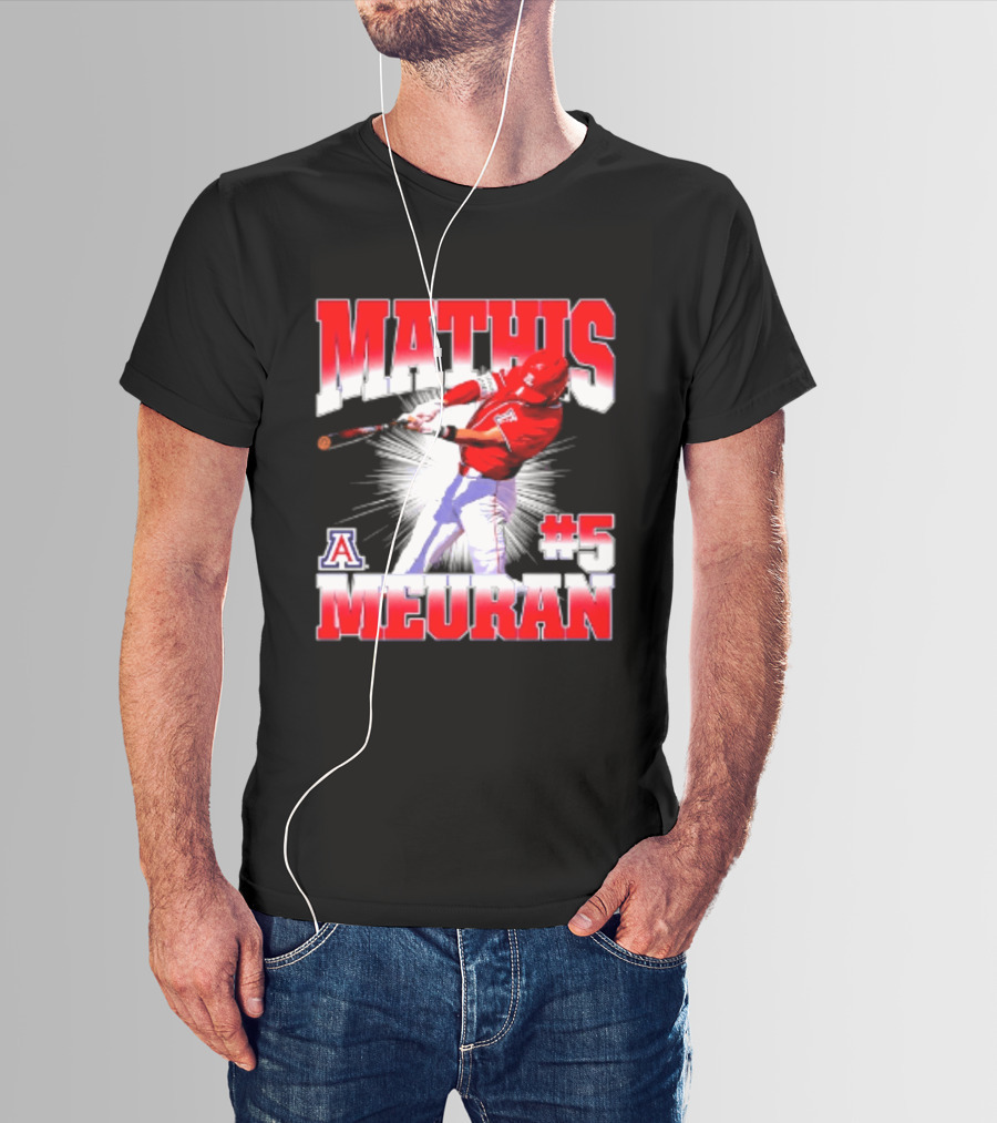Mathis Meurant #5 Arizona Wildcats NCAA Baseball Player T-Shirt