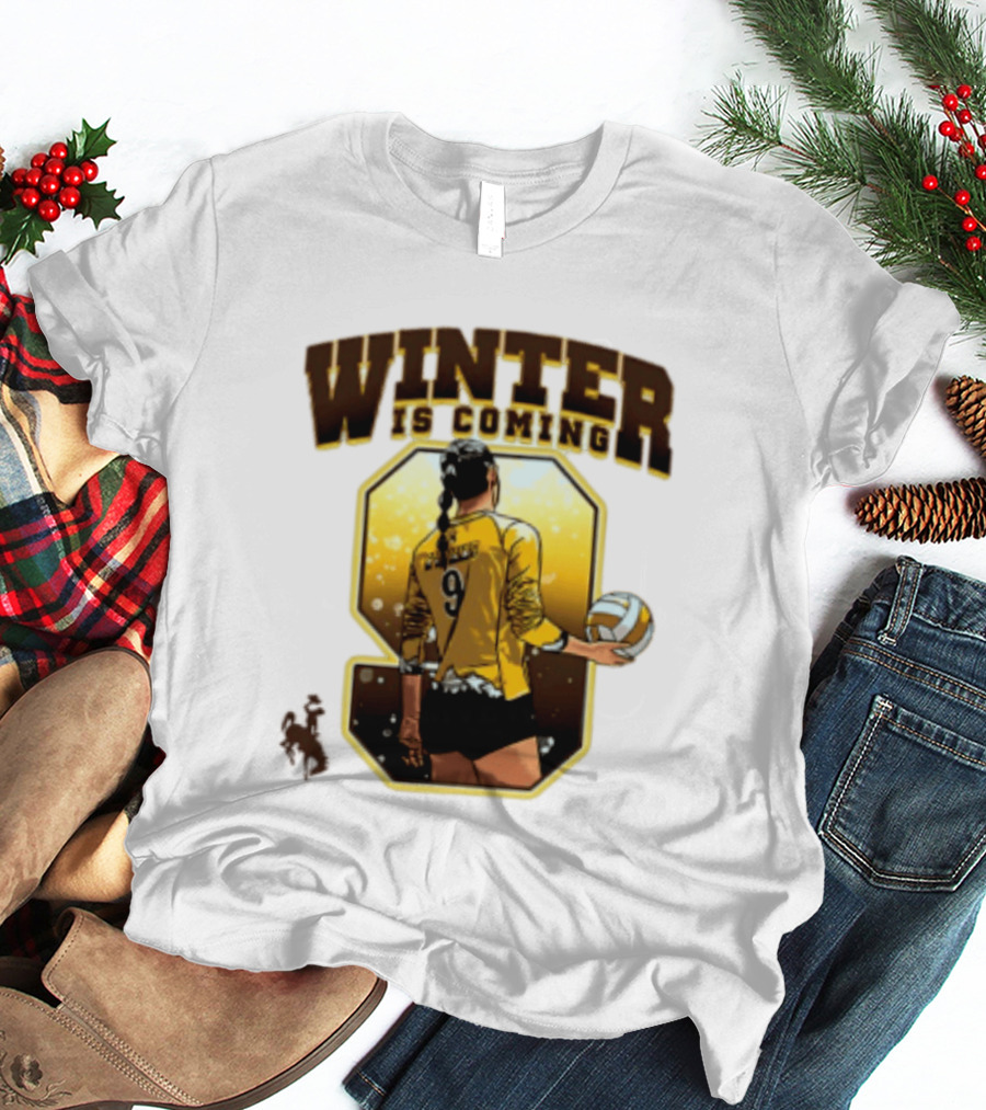 Emma Winter 9 Is Coming Wyoming Cowboys NCAA Women's Volleyball T-Shirt