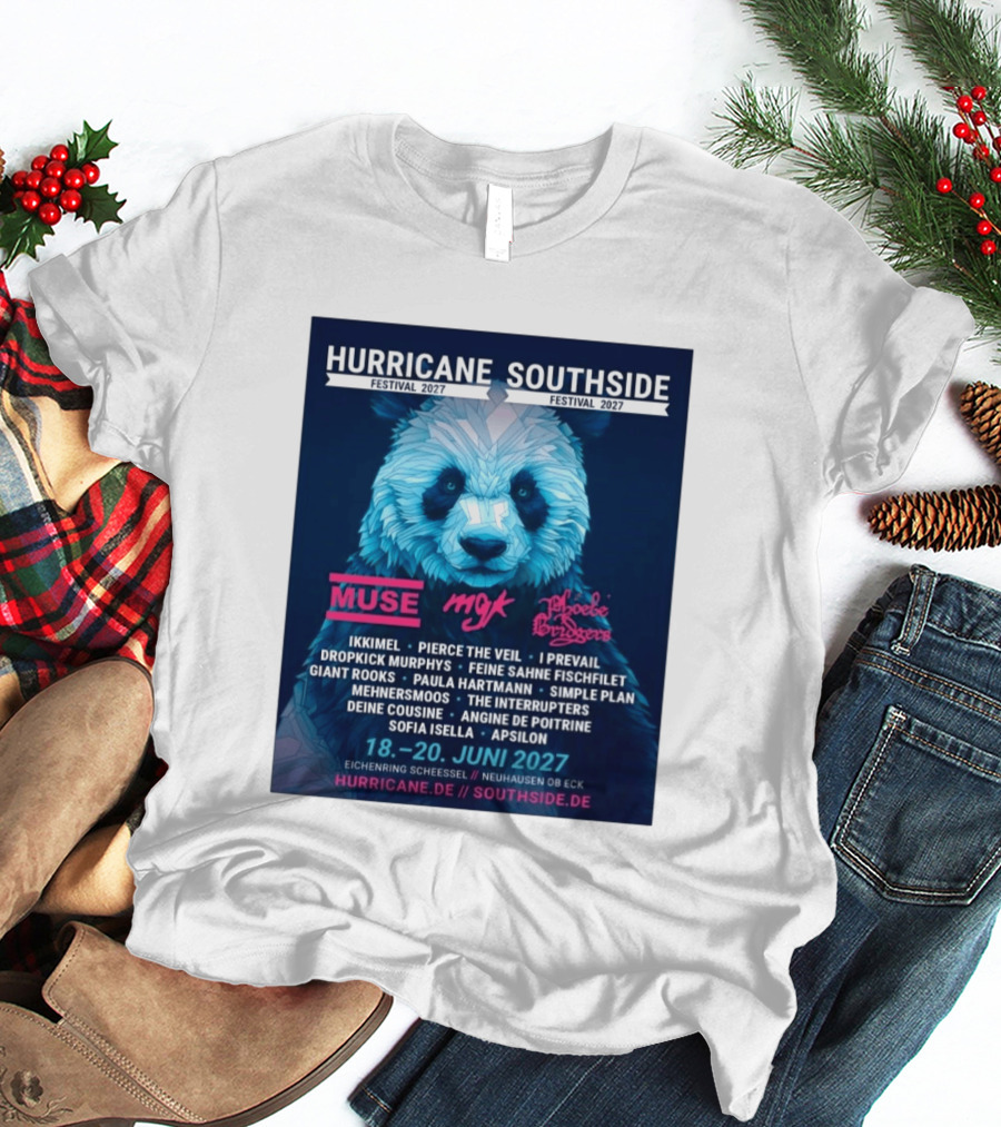 Hurricane Southside Festival 2027 Muse MGK Phoebe Bridgers Ikkimel June 18 20 Eichenring Scheessel Neuhause Ob Eck T-Shirt