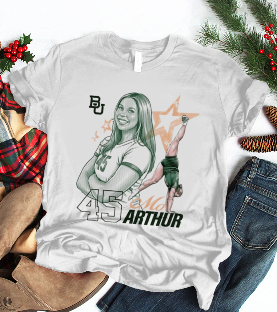 BU Mo Arthur 45 Baylor Bears NCAA Acrobatics & Tumbling T-Shirt