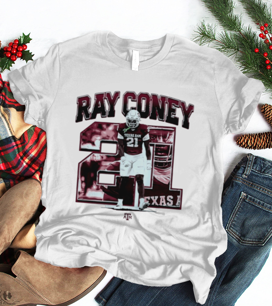 Ray Coney 21 Texas A&M NCAA Football Player Jersey Number T-Shirt