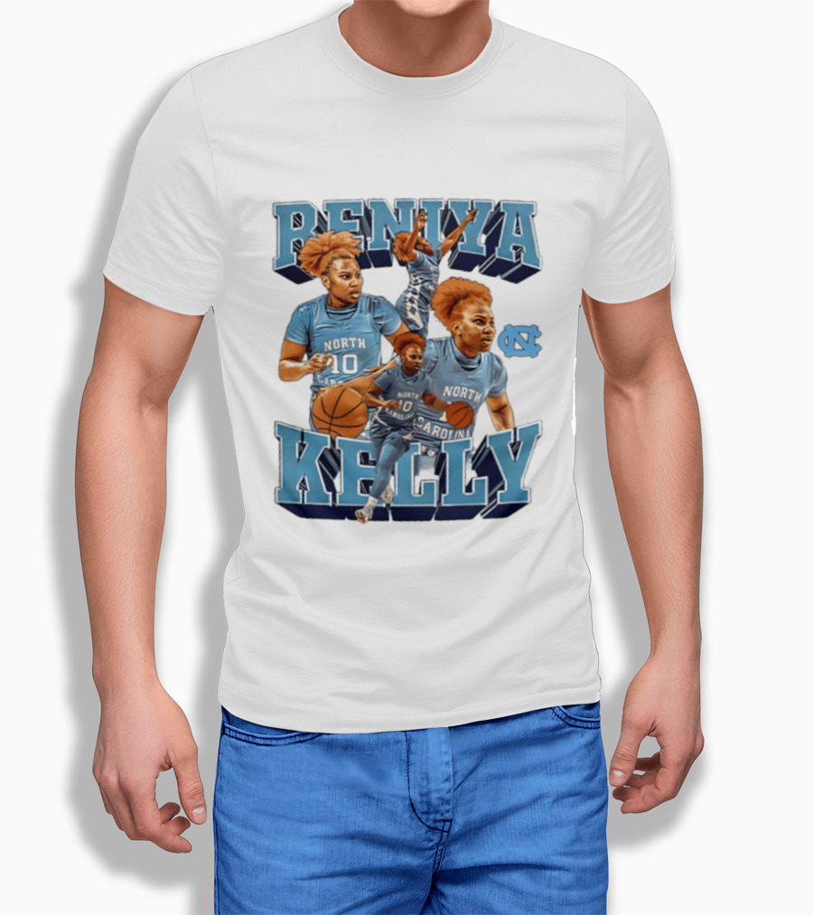 Reniya Kelly 10 North Carolina Tar Heels NCAA Women's Basketball Star T-Shirt