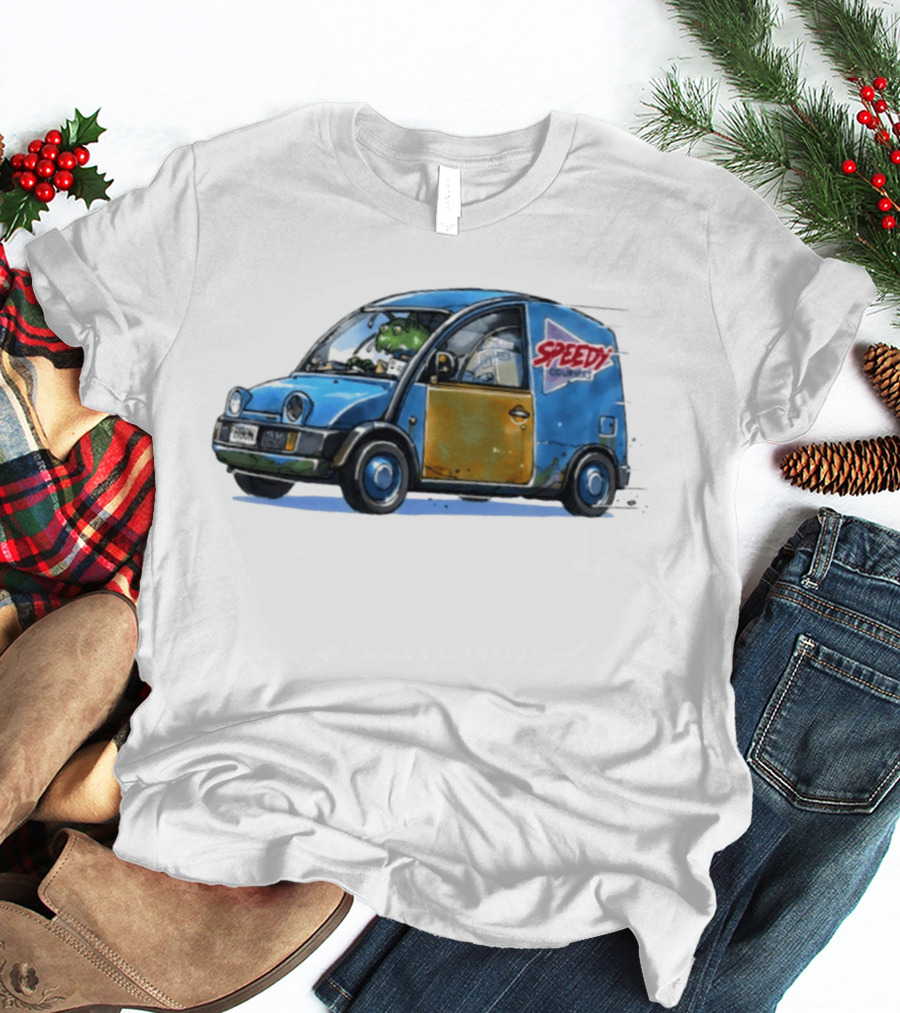 Speedy Couriers Alien Driver In Blue Hoon Van T-Shirt
