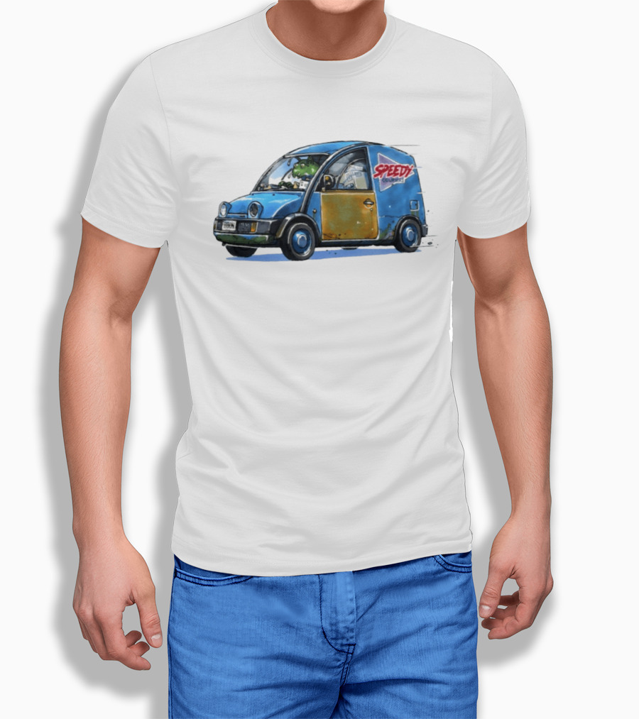 Speedy Couriers Alien Driver In Blue Hoon Van T-Shirt