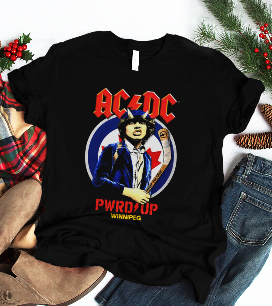 ACDC PWR Up Tour Winnipeg 2026 Hockey Theme Event T-Shirt