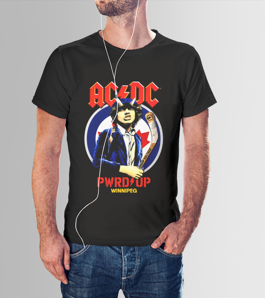 ACDC PWR Up Tour Winnipeg 2026 Hockey Theme Event T-Shirt
