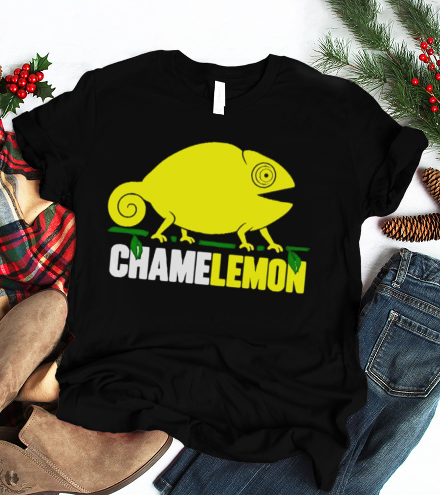 Chamelemon Chameleon Lemon Blend With Leaf Accent T-Shirt