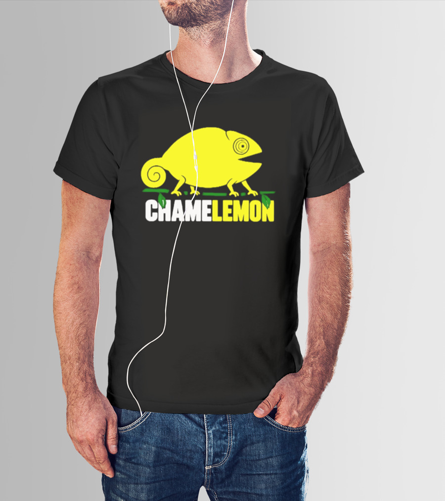 Chamelemon Chameleon Lemon Blend With Leaf Accent T-Shirt