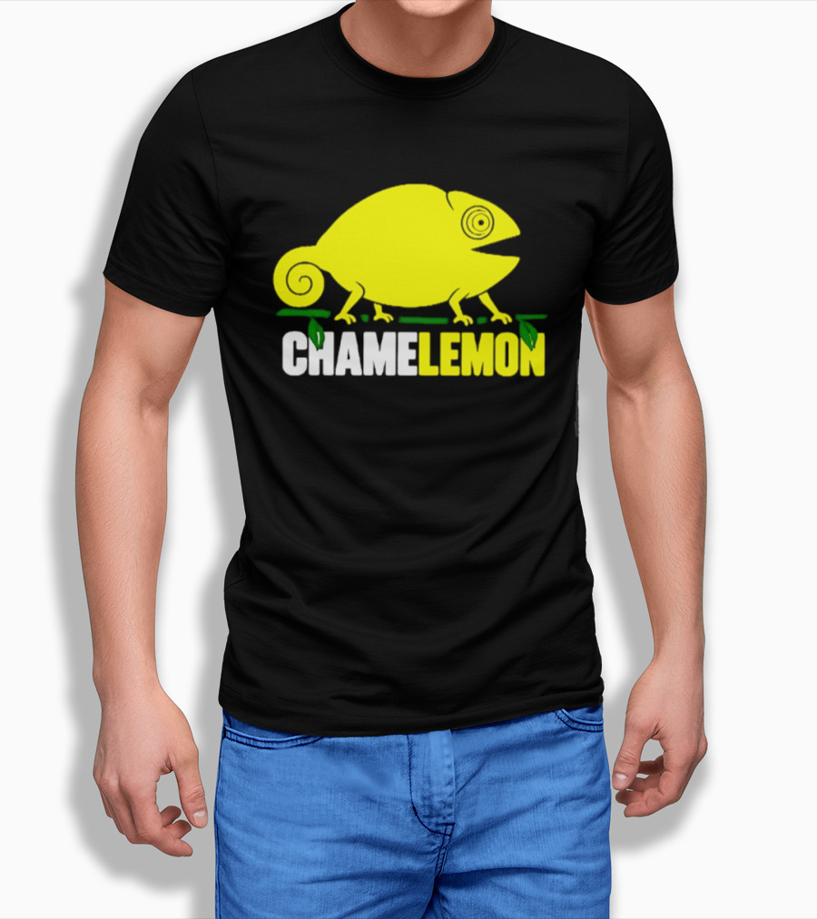 Chamelemon Chameleon Lemon Blend With Leaf Accent T-Shirt