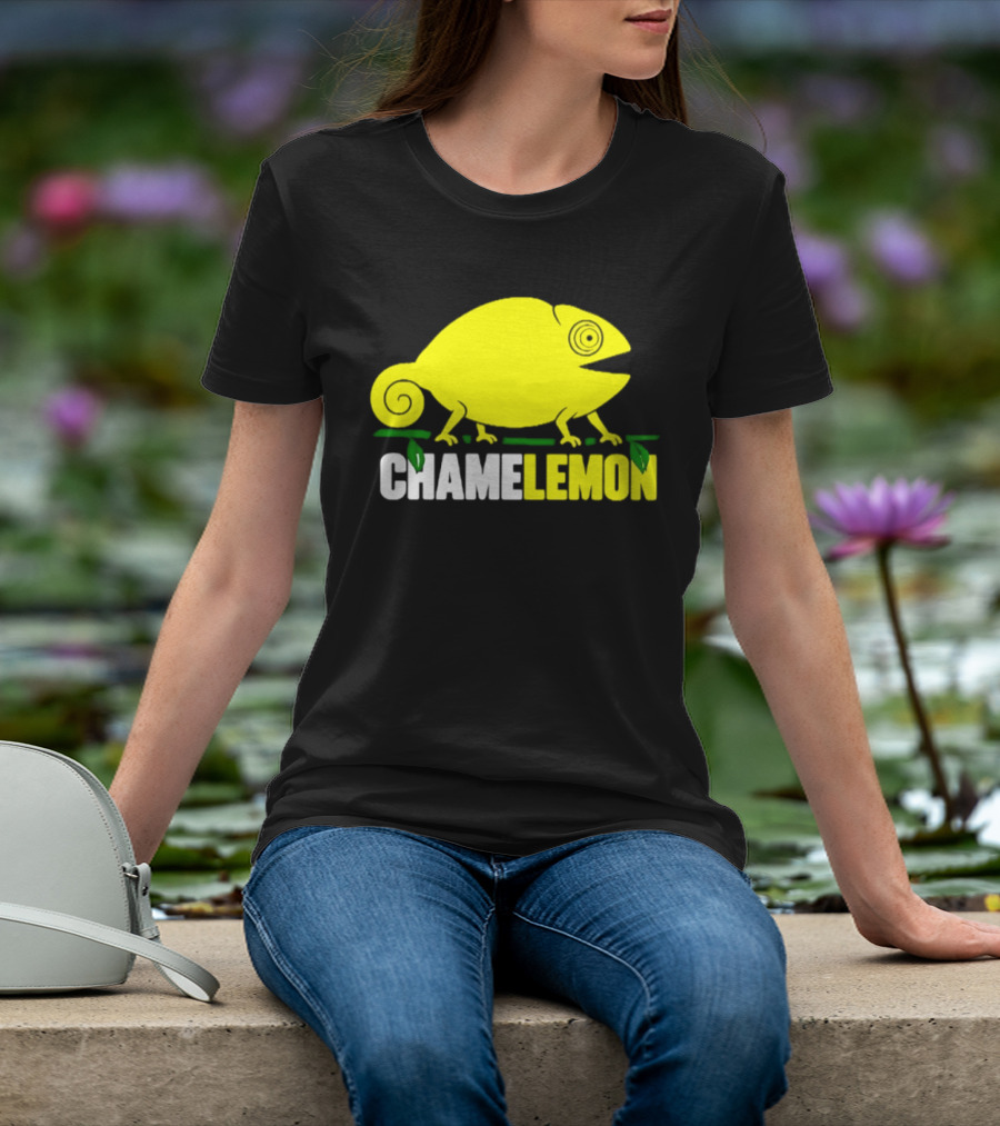 Chamelemon Chameleon Lemon Blend With Leaf Accent T-Shirt