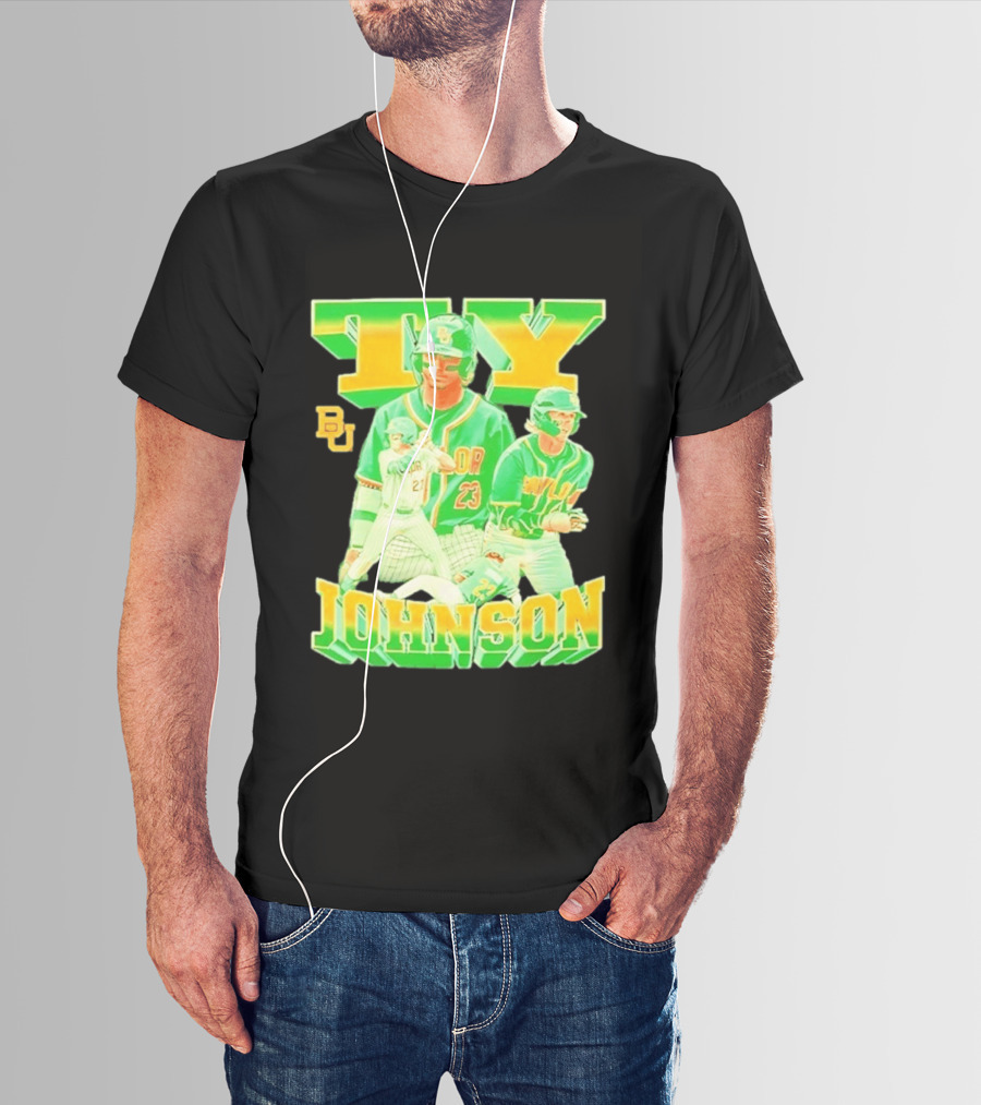 Ty Johnson Baylor Bears 23 NCAA Baseball BU T-Shirt