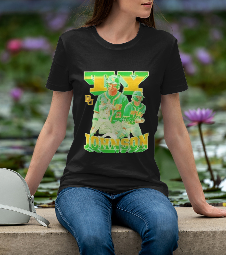 Ty Johnson Baylor Bears 23 NCAA Baseball BU T-Shirt