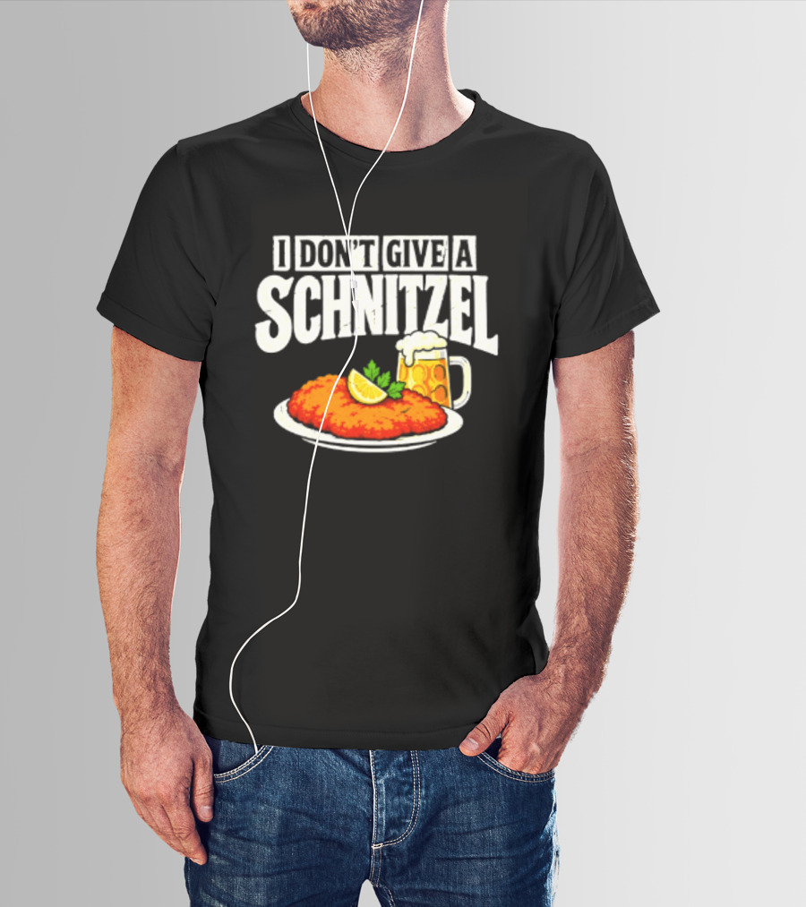 I Don't Give A Schnitzel German Beer Food Plate T-Shirt