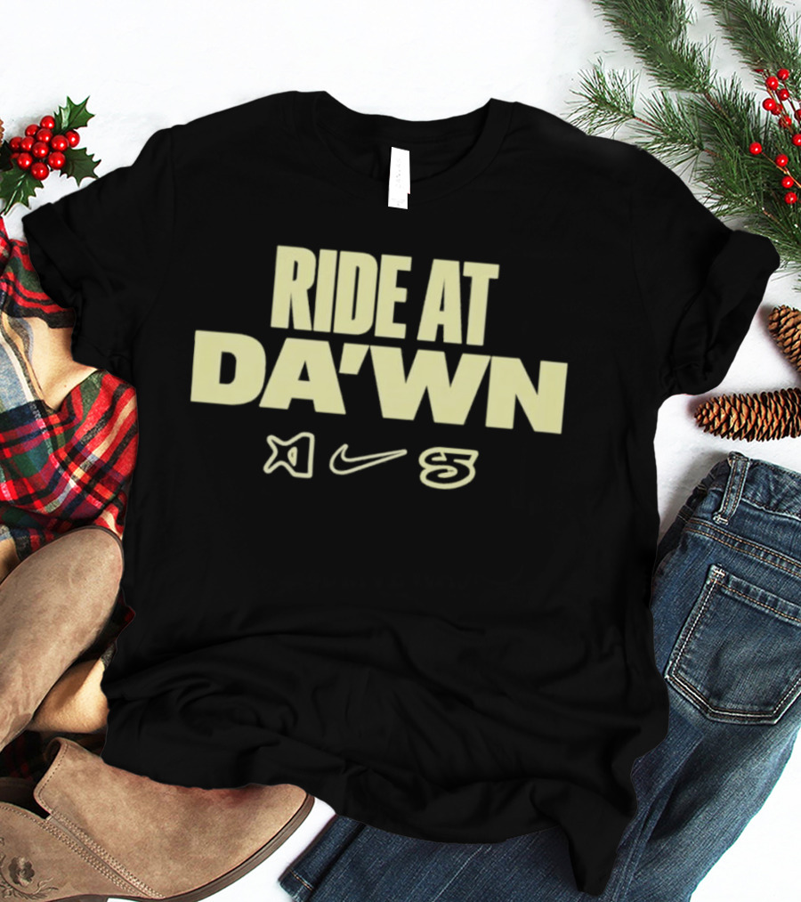 Ride At DA'WN Travis Scott Nike Cactus Jack Collaboration T-Shirt